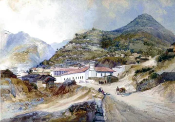 Das Dorf Angangueo, Mexiko, 1883